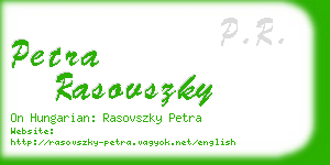 petra rasovszky business card